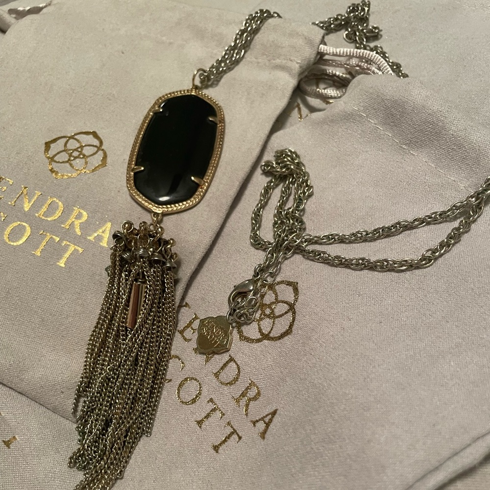 Kendra Scott Rayne Necklace - Black and Gold